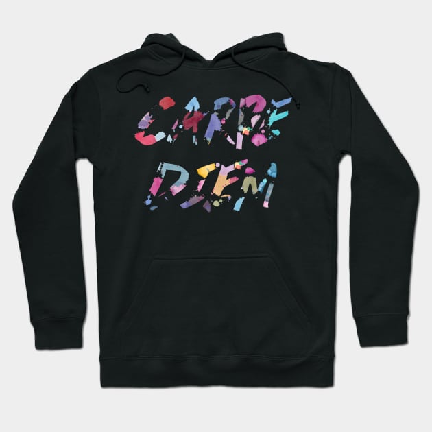 Carpe Diem Color Ink Hoodie by ruifaria